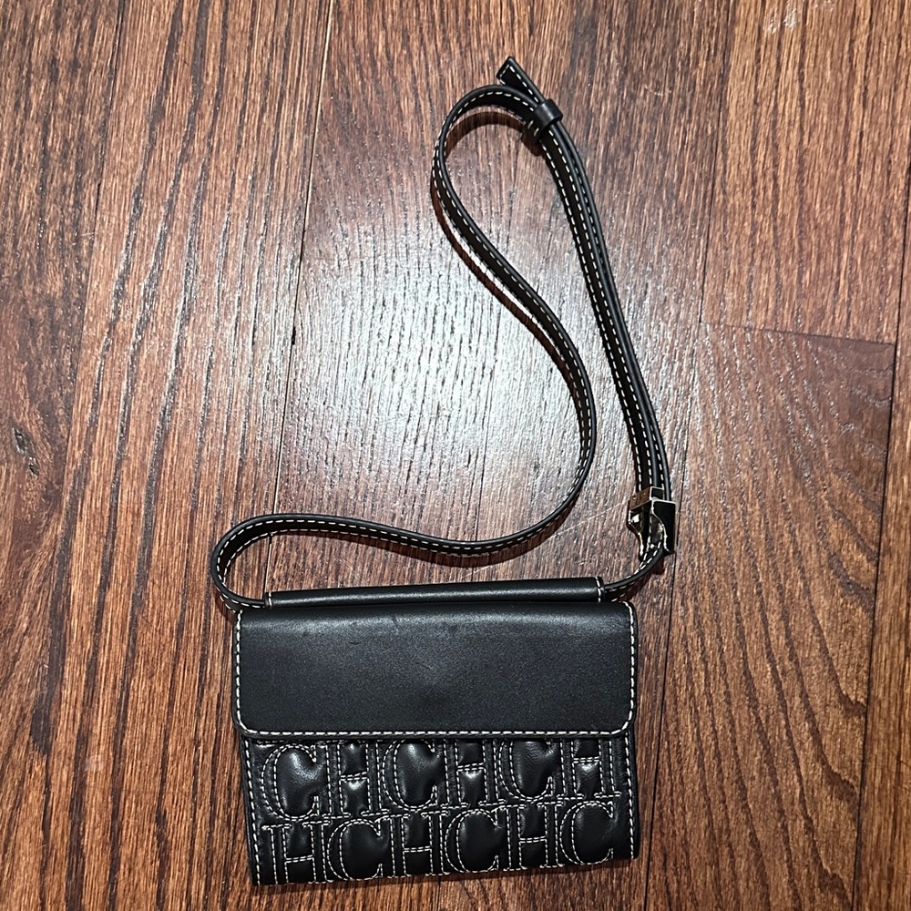 CH Carolina Herrera black belt waist bag